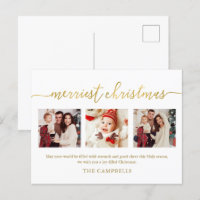 3 Photo Collage Script moderne "Joyeux Noël"