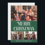 Cartes Pour Fêtes Annuelles 3 Photo Collage vert et blanc Joyeux Noël<br><div class="desc">Créez votre propre 3 Photo Collage, Vert et Blanc, Joyeux Noël Photo Holiday Card, avec notre outil de design facile à utiliser. Ajoutez vos photos préférées d'amis, de famille, de vacances, de loisirs et d'animaux de compagnie et vous aurez un magnifique collage photo unique en son genre. Notre collage photo...</div>