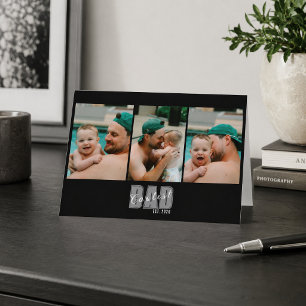 Cartes Pour Fêtes Annuelles 3 Photo Papa le plus cool Ét. Année personnalisée