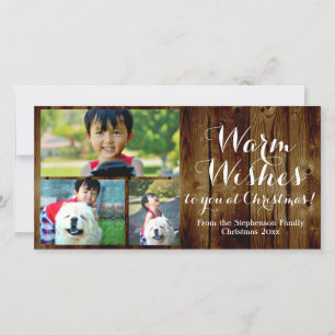 Cartes Pour Fêtes Annuelles 3 Photo Pays Noël Chaleureux Voeux Vintages