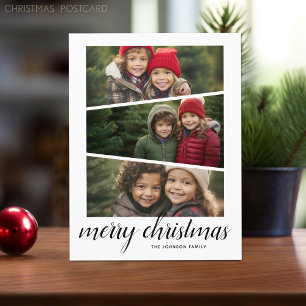 Cartes Pour Fêtes Annuelles 3 Script de Noël photo - Conception horizontale de