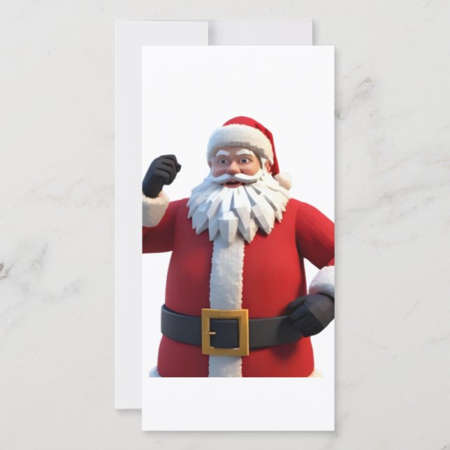 Cartes Pour Fêtes Annuelles 3D Santa Claus Christmas Greeting Card – Festive H (Devant)