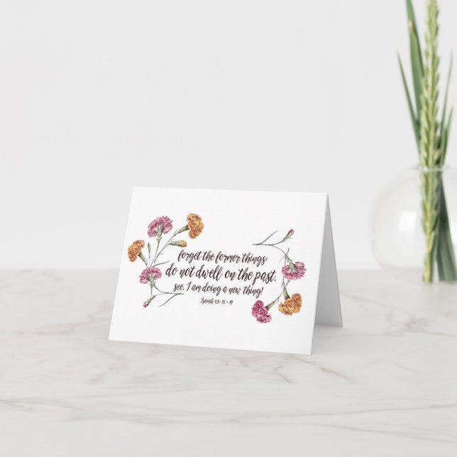 Cartes Pour Fêtes Annuelles 43:18 d'Isaïe - 19 (Devant)