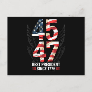 Cartes Pour Fêtes Annuelles 45 47 Meilleur président depuis 1776 Patriotique