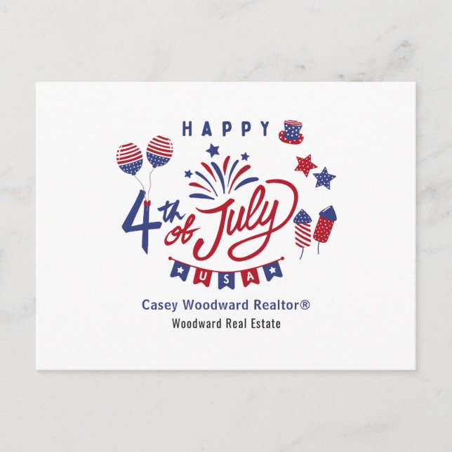Cartes Pour Fêtes Annuelles 4 juillet Appréciation et marketing de référence (Devant)