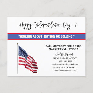 Cartes Pour Fêtes Annuelles 4 JUILLET ÉTÉ Marketing immobilier agricole