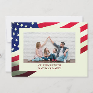 Cartes Pour Fêtes Annuelles 4 juillet Fête de l'Indépendance Rouge Bleu Bleu