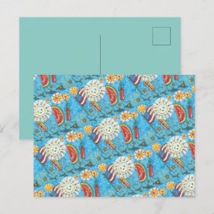 Cartes Pour Fêtes Annuelles 4 juillet GANG, PARADE & FEU