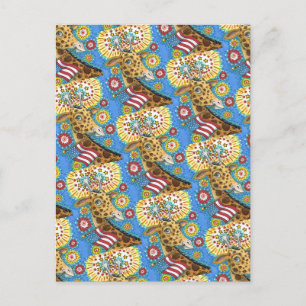 Cartes Pour Fêtes Annuelles 4 juillet GIRAFFE PATRIOTIQUE & FEU D'ENTRÉE MÊME