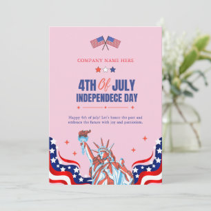 Cartes Pour Fêtes Annuelles 4 juillet heureux Bleu Rouge Bleu Étoiles & Band