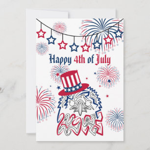 Cartes Pour Fêtes Annuelles 4 juillet Jour de l'Indépendance Aigle Américain