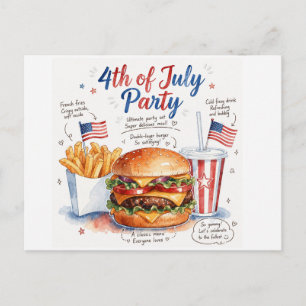 Cartes Pour Fêtes Annuelles 4 juillet, réservez la date Fête de l'Indépendanc