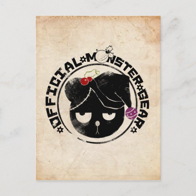 Cartes Pour Fêtes Annuelles 4 petits monstres - logo de vacances de Michael (Devant)