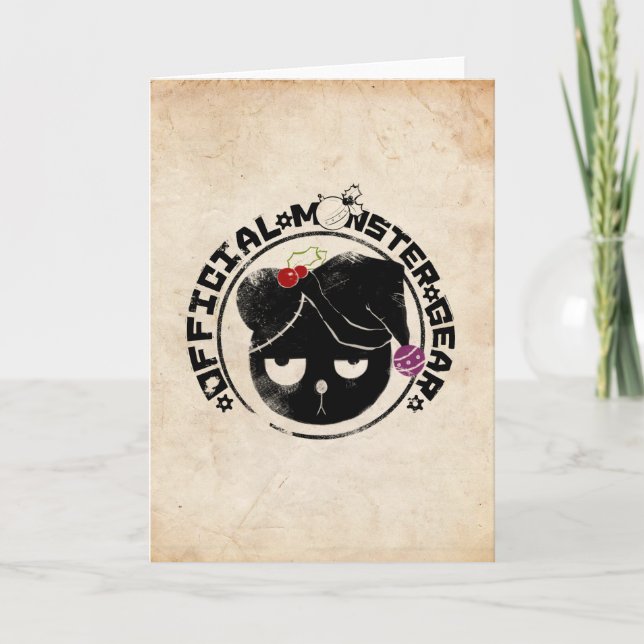 Cartes Pour Fêtes Annuelles 4 petits monstres - logo de vacances de Michael (Devant)