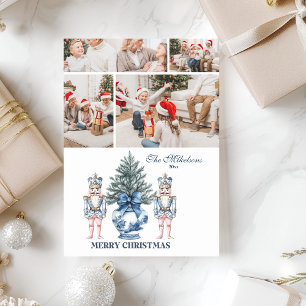 Cartes Pour Fêtes Annuelles 4 Photo Bleu Chinoiserie Casse-Noisette Noël