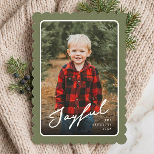 Cartes Pour Fêtes Annuelles 4 Photo Cadre Classique à Coquilles Joyeux Noël