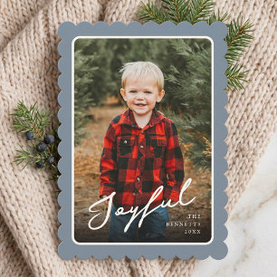 Cartes Pour Fêtes Annuelles 4 Photo Cadre Classique Joyeux Noël à Découpe