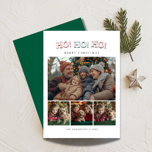 Cartes Pour Fêtes Annuelles 4 Photo Collage Drôle Ho Ho Ho Noël