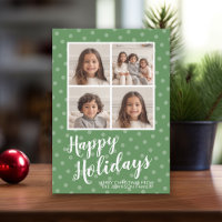 4 Photo Collage Joyeux Noël Whimsical Polkadot