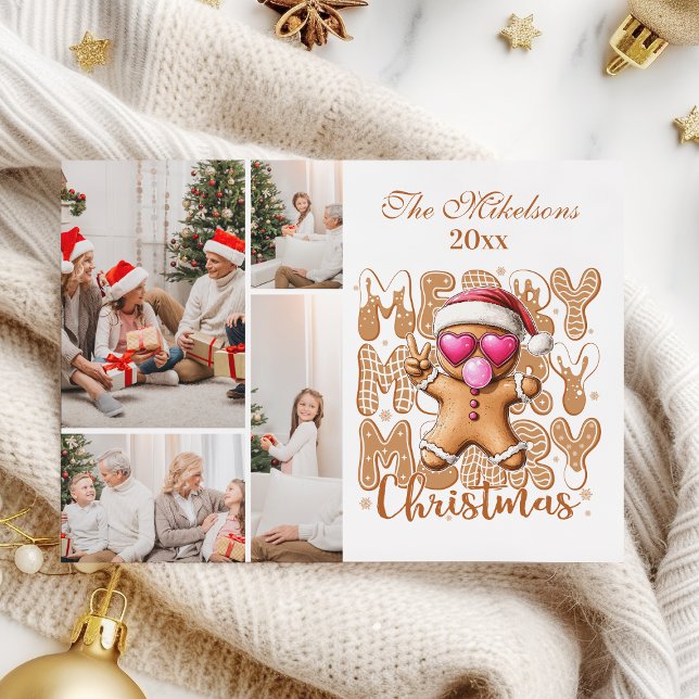 Cartes Pour Fêtes Annuelles 4 Photo Cute pain d'épices Noël (Créateur téléchargé)