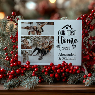 Cartes Pour Fêtes Annuelles 4 Photo Noël Minimaliste Notre Première Maison