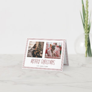 Cartes Pour Fêtes Annuelles 4 x 5,6 pouces Tented Joyeux Noël Minimaliste
