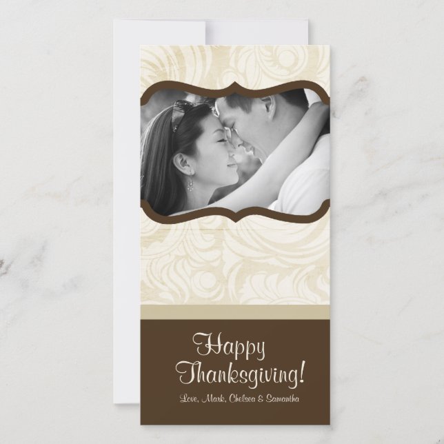 Cartes Pour Fêtes Annuelles 4x8 Autumn Tree Folio PHOTO Thanksgiving Card (Devant)