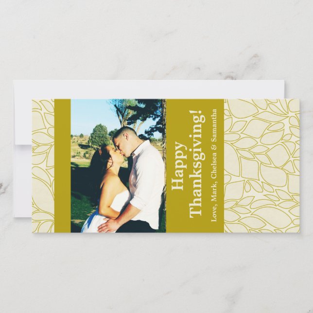 Cartes Pour Fêtes Annuelles 4x8 Autumn Tree Folio PHOTO Thanksgiving Card (Devant)