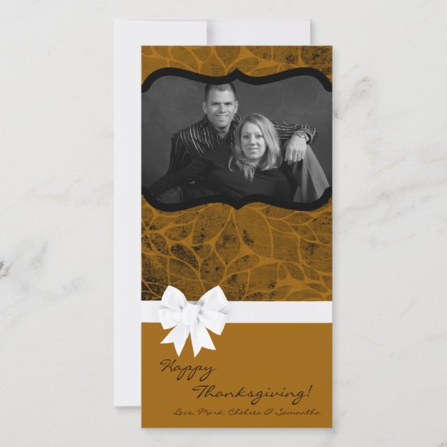 Cartes Pour Fêtes Annuelles 4x8 Autumn Tree Folio PHOTO Thanksgiving Card (Devant)