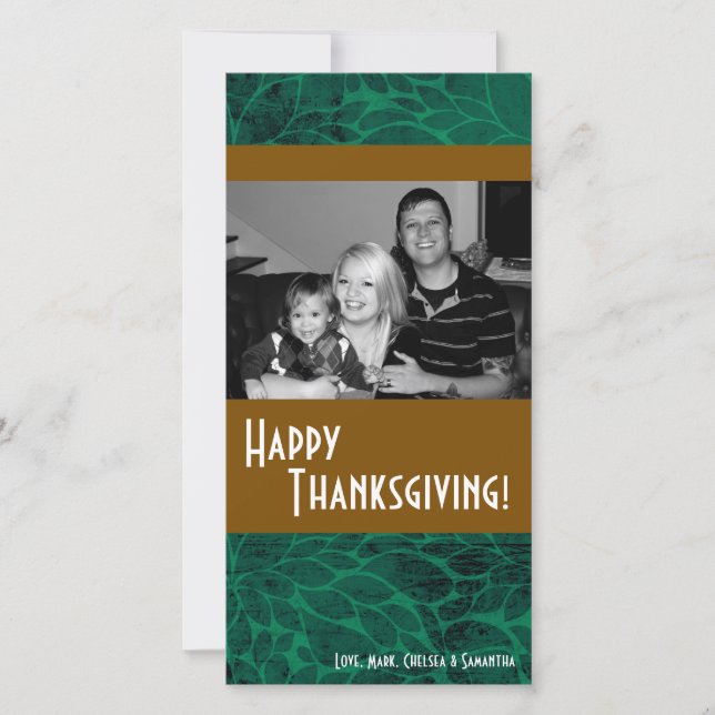 Cartes Pour Fêtes Annuelles 4x8 Autumn Tree Folio PHOTO Thanksgiving Card (Devant)