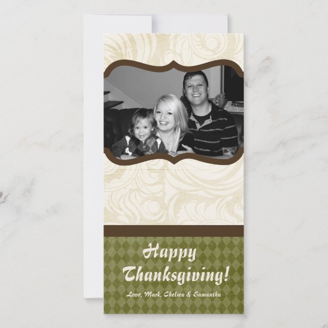 Cartes Pour Fêtes Annuelles 4x8 Autumn Tree Folio PHOTO Thanksgiving Card (Devant)