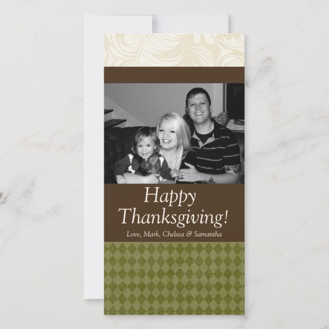 Cartes Pour Fêtes Annuelles 4x8 Autumn Tree Folio PHOTO Thanksgiving Card (Devant)