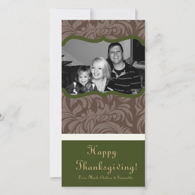 Cartes Pour Fêtes Annuelles 4x8 Autumn Tree Folio PHOTO Thanksgiving Card (Devant)