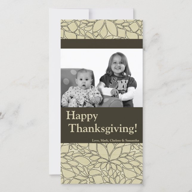 Cartes Pour Fêtes Annuelles 4x8 Autumn Tree Folio PHOTO Thanksgiving Card (Devant)