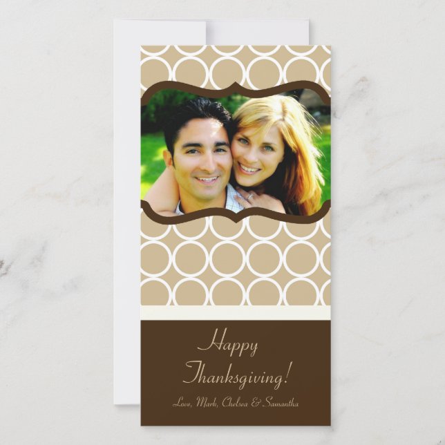 Cartes Pour Fêtes Annuelles 4x8 Autumn Tree Folio PHOTO Thanksgiving Card (Devant)