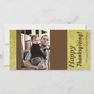 Cartes Pour Fêtes Annuelles 4x8 Green Autumn Folio PHOTO Thanksgiving Card