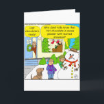 Cartes Pour Fêtes Annuelles 527 snowman fondu Cartoon<br><div class="desc">Même si les enfants adorent faire des bonhommes de neige,  ils en tuent beaucoup tous les soirs quand ils boivent du chocolat chaud ou de la soupe.</div>