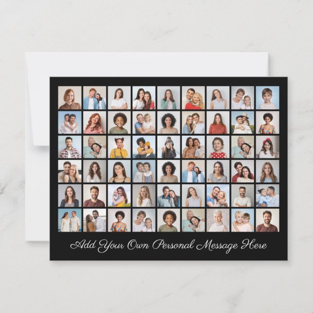Cartes Pour Fêtes Annuelles 54 Collage Photo Ajoutez votre propre message  (Devant)