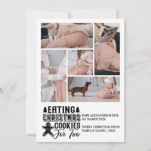 Cartes Pour Fêtes Annuelles 5 Cookies de Noël photo pour 2 Grossesse