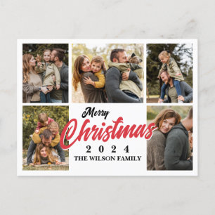 Cartes Pour Fêtes Annuelles 5 Joyeux Noël Simple en Famille Photo