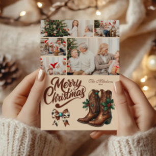 Cartes Pour Fêtes Annuelles 5 Photo Noël occidental Arc et Bottes de Noël