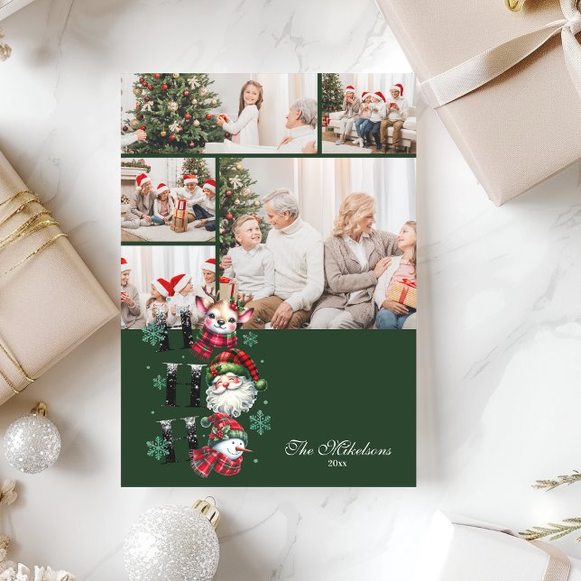 Cartes Pour Fêtes Annuelles 5 Photo Retro Santa & Friends Christmas (Créateur téléchargé)