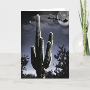 Cartes Pour Fêtes Annuelles 5 Saguaro du désert armé au clair de lune