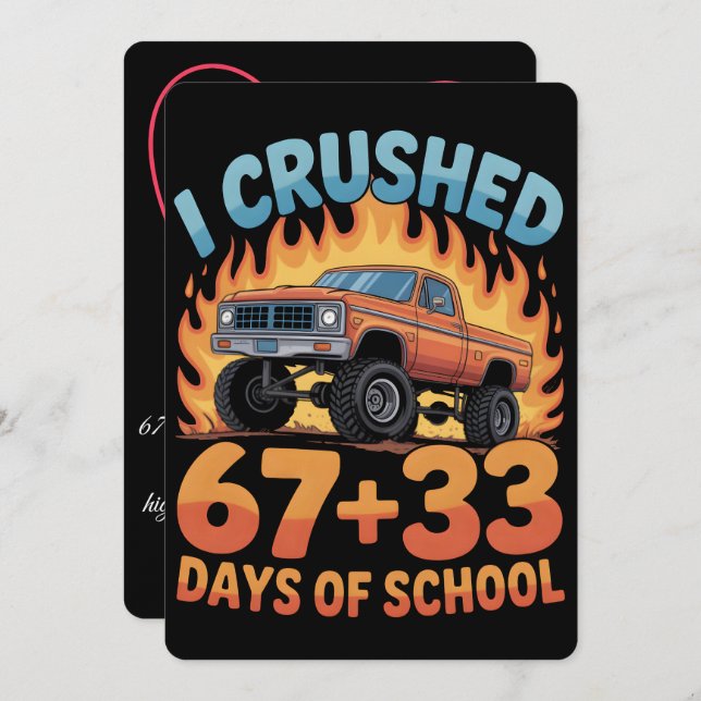 Cartes Pour Fêtes Annuelles 67 Jours d'école, le parcours d'une mère de basket (Devant / Derrière)