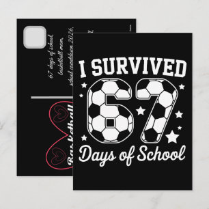 Cartes Pour Fêtes Annuelles 67 jours d'école, Parcours de mère de basketteur 2