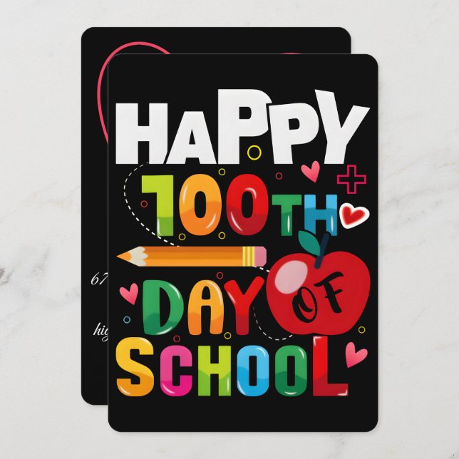 Cartes Pour Fêtes Annuelles 67 Jours d'école, Parcours de mère de basketteuse  (Devant / Derrière)