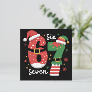 Cartes Pour Fêtes Annuelles 67 Meme Six Seven Elfe Chapeau De Noël Père Noël