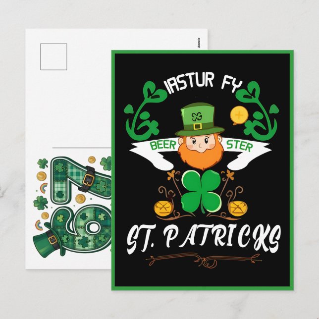 Cartes Pour Fêtes Annuelles 67 Mème viral St Patrick (Devant / Derrière)