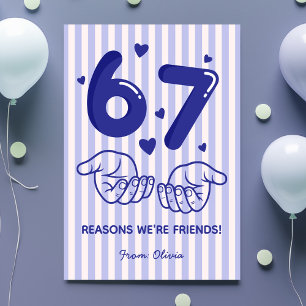 Cartes Pour Fêtes Annuelles 67 raisons pour lesquelles nous sommes amis ! La S