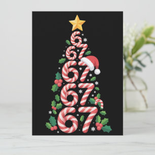 Cartes Pour Fêtes Annuelles 67 Sapin de Noël Bonbon de Noël Vacances Six Sept
